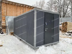 Фото Блок-контейнер Металлический БК-24 Вагонка 6х2.4 RAL 7024 №1