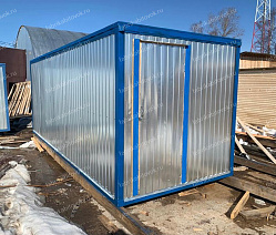 Фото Блок-Контейнер Строительный Вагончик с тамбуром/перегородкой БК-02 ДВП 6х2,4 №1