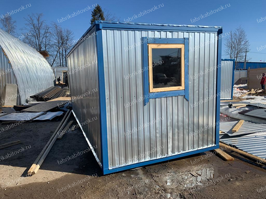 Фото Блок-Контейнер Строительный Вагончик с тамбуром/перегородкой БК-02 ДВП 6х2,4 №4