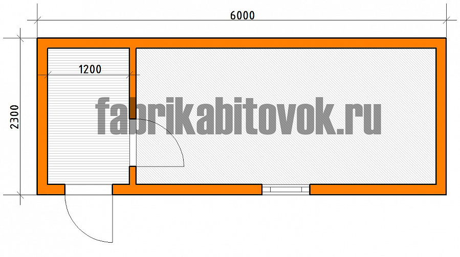 Фото Строительная бытовка с тамбуром 6х2,3 №4
